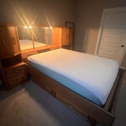 Oak Bed Frame With Pier