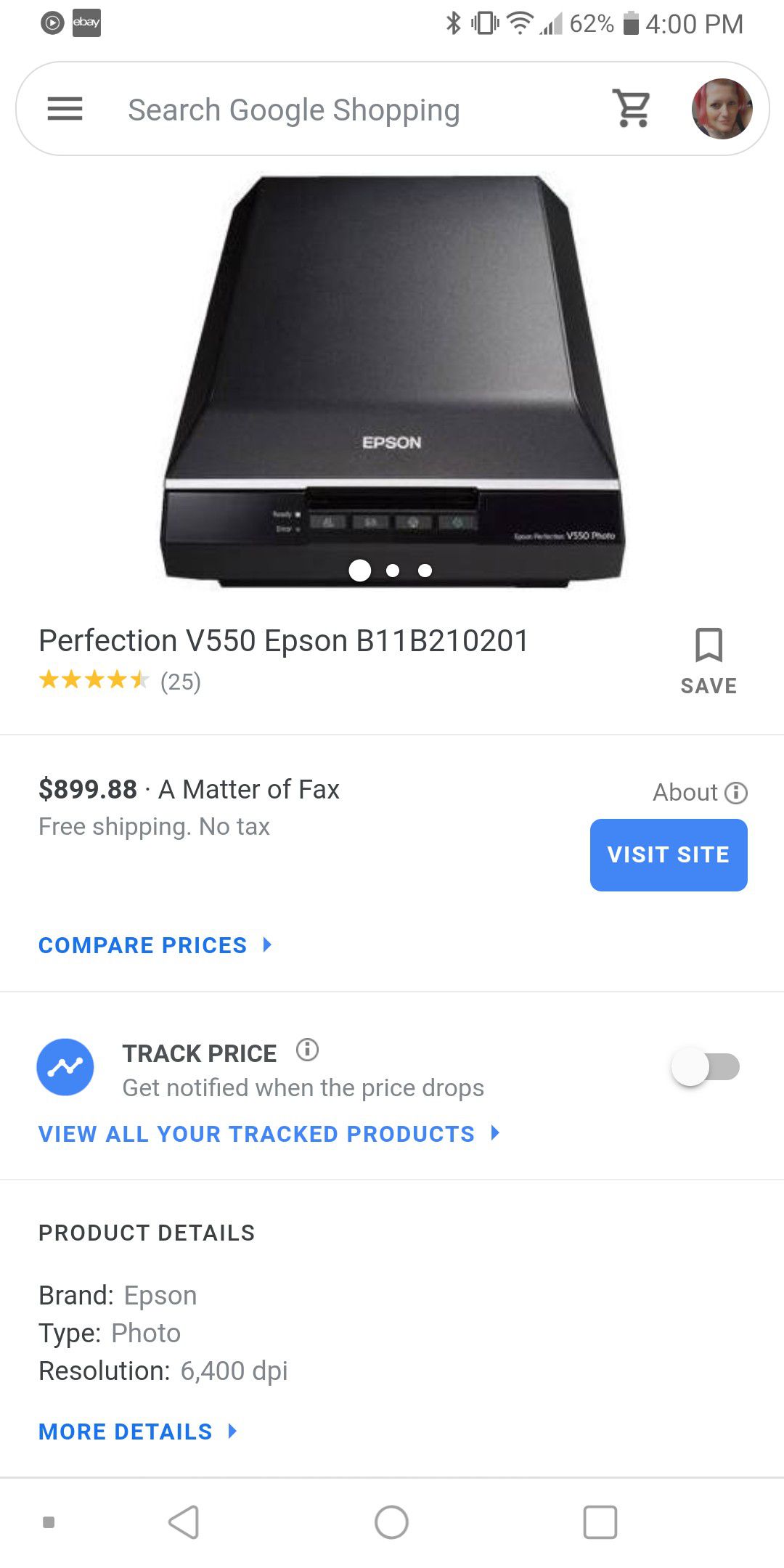 Epson Perfection V550 Photo scanner