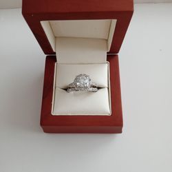 1.61carats NATURAL DIAMOND  WEDDING SET