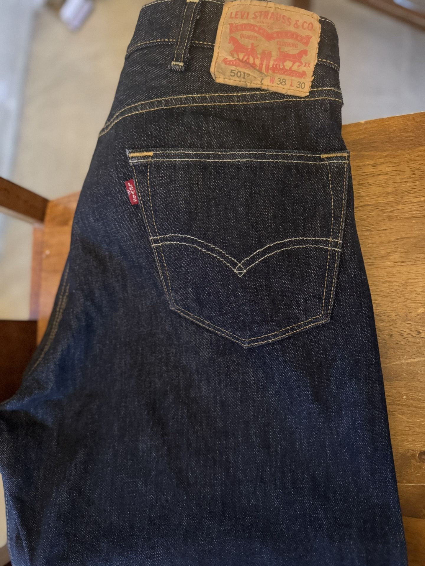 Levi’s 38x30 Never Washed Always Dry Clean 