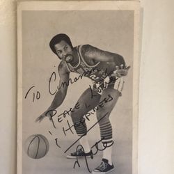 Signed Card From Nath Branch, Harlem Globetrotters