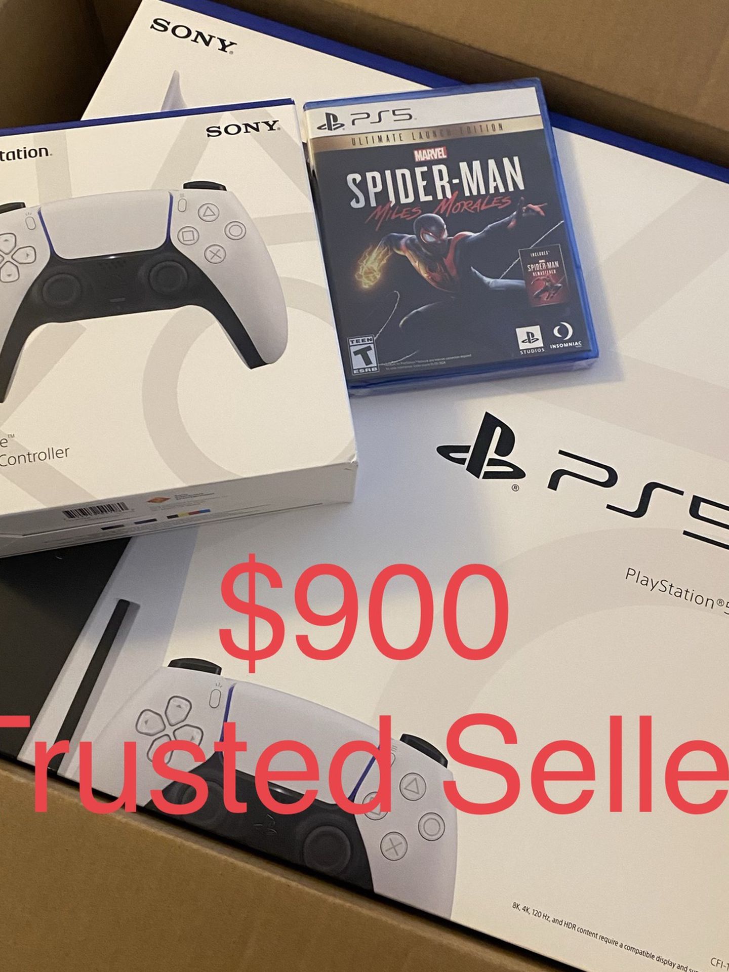 Ps5 Playstation 5 New Bundle Remote/Game