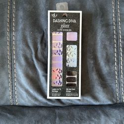 New Dashing Diva Halloween Bats Pastel Glitter Gloss Ultra Shine Nail Gel Polish Strips
