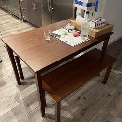 Table and Bench Set