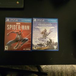 Spiderman And Horizon PS4 Games
