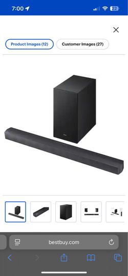 Samsung Premium B550F Soundbar With Detached Bass Boost Tower