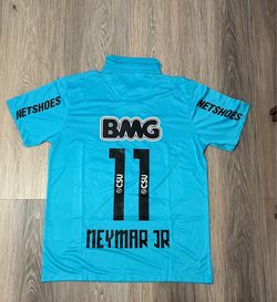 Neymar Jr #11 Santos FC Sky Blue Jersey - Brand New