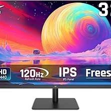 KTC 32 Inch 2K Computer Monitor, IPS 1440p Monitor with Ultra-Thin Bezels, HDR10, Freesync/G-sync, HDMI/DP Ports, Tilt Adjustable, Eyecare, Ideal for 
