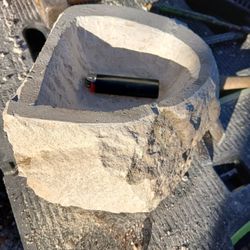 Hand Carved Stone Basin