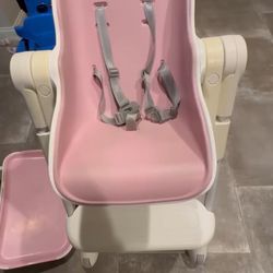 oribel high chair pink