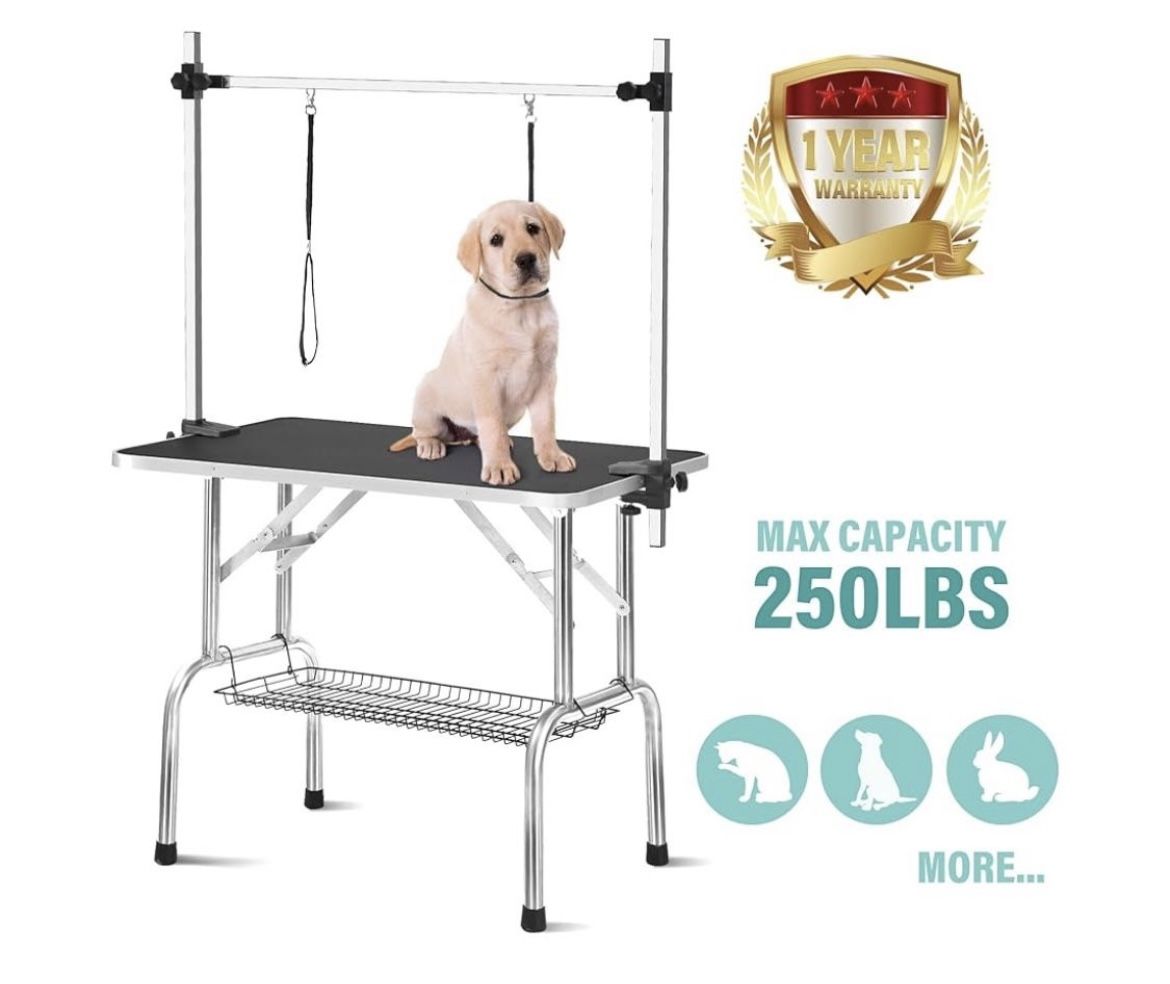 NEW Black 35.4 in. x 23.6 in. Professional Dog Pet Grooming Table
