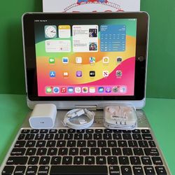 Apple IPad 6th Generation (9.7” Retina / Touch ID / IOS 17) 32GB with keyboard, pen & Accessories (128gb $199) 