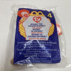 1999 McDonalds Ty Teenie Beanie Baby #4 Spunky The Cocker Spaniel