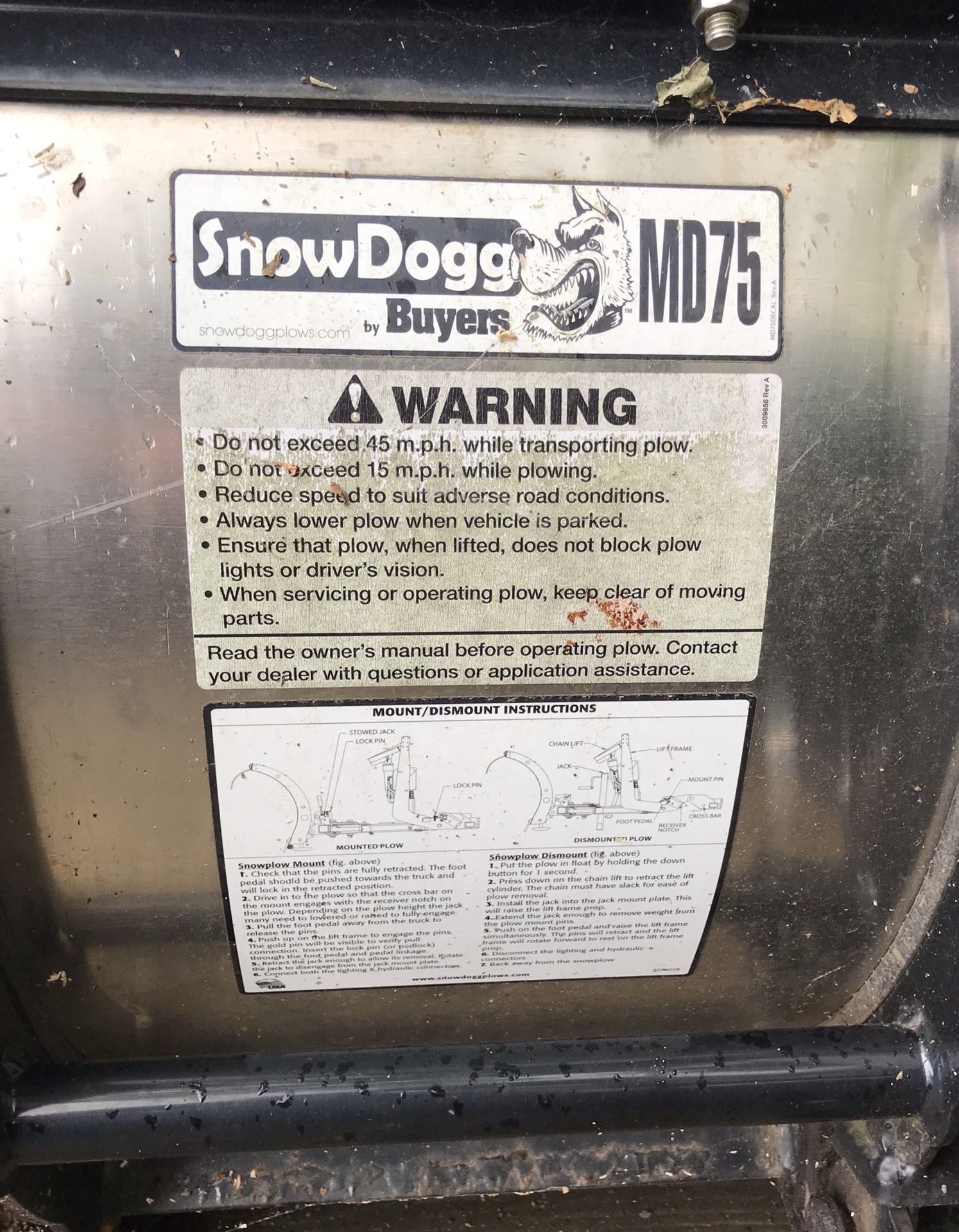 SnowDogg MD75 Plow for Sale in Lockport, NY OfferUp