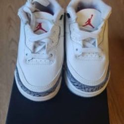 New Jordan 3 Retro White Cement Reimagined toddler 5c