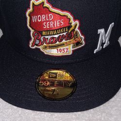 Milwaukee Braves New Era MLB World Series Fitted Hat 7 3/8
