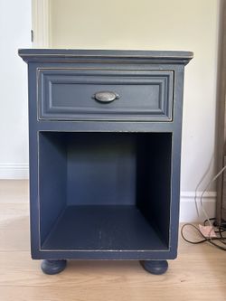 Nightstand - Wood, Navy