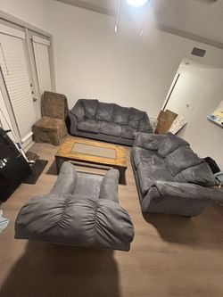 Gray Living Room Furniture Set