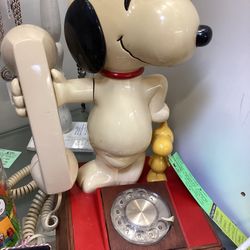Vintage Peanuts Woodstock Rotary Landline Phone 1970S