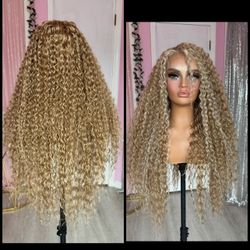 Human Hair Blended Lace Front Wig 