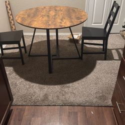 Dining table and chairs