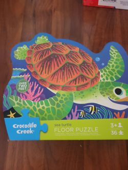 Crocodile creek sea turtle floor puzzle kids 36 pieces