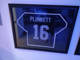 Raiders Jim Plunkett signed framed jersey