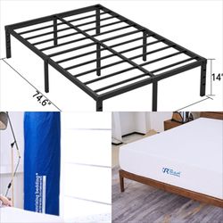 Size Full 10inch Triple Memory Foam Mattress +14 Inch Tall Bedframe