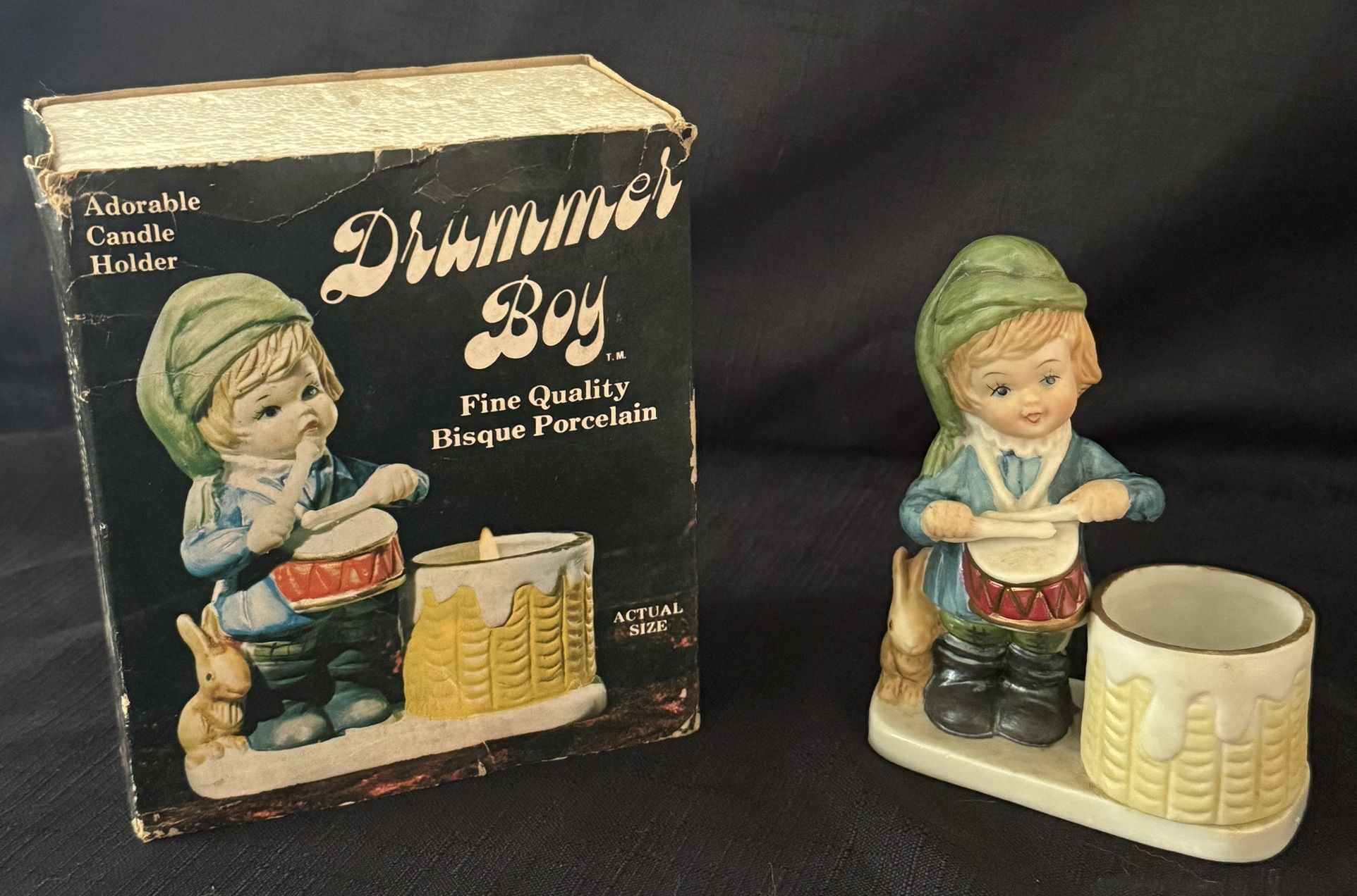 1978 Jasco Drummer Boy Porcelain Candle Holder