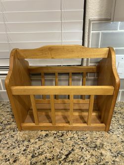 Vintage Magazine Vinyl Holder Brown