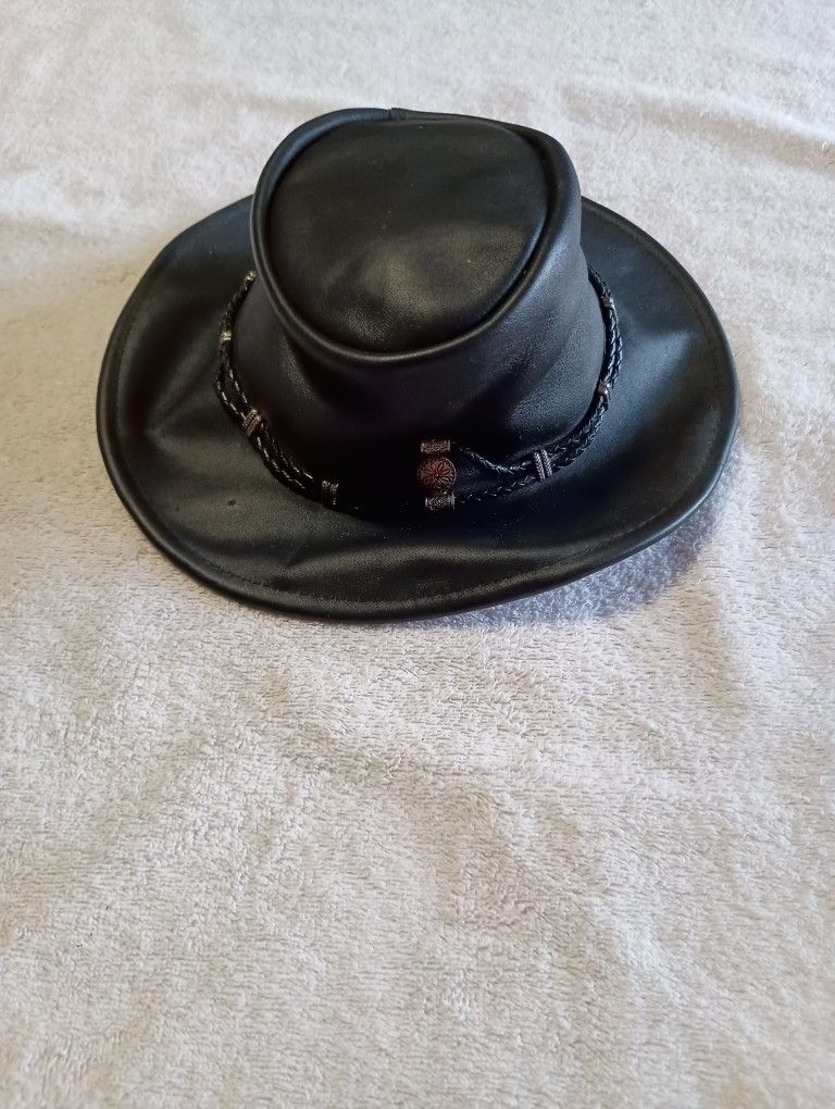 Men/Women Vintage The Silverthorne Minnetonka Leather Hat