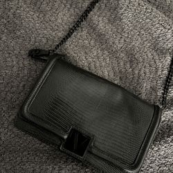 Victoria’s Secret Black Crossbody Bag With Chain