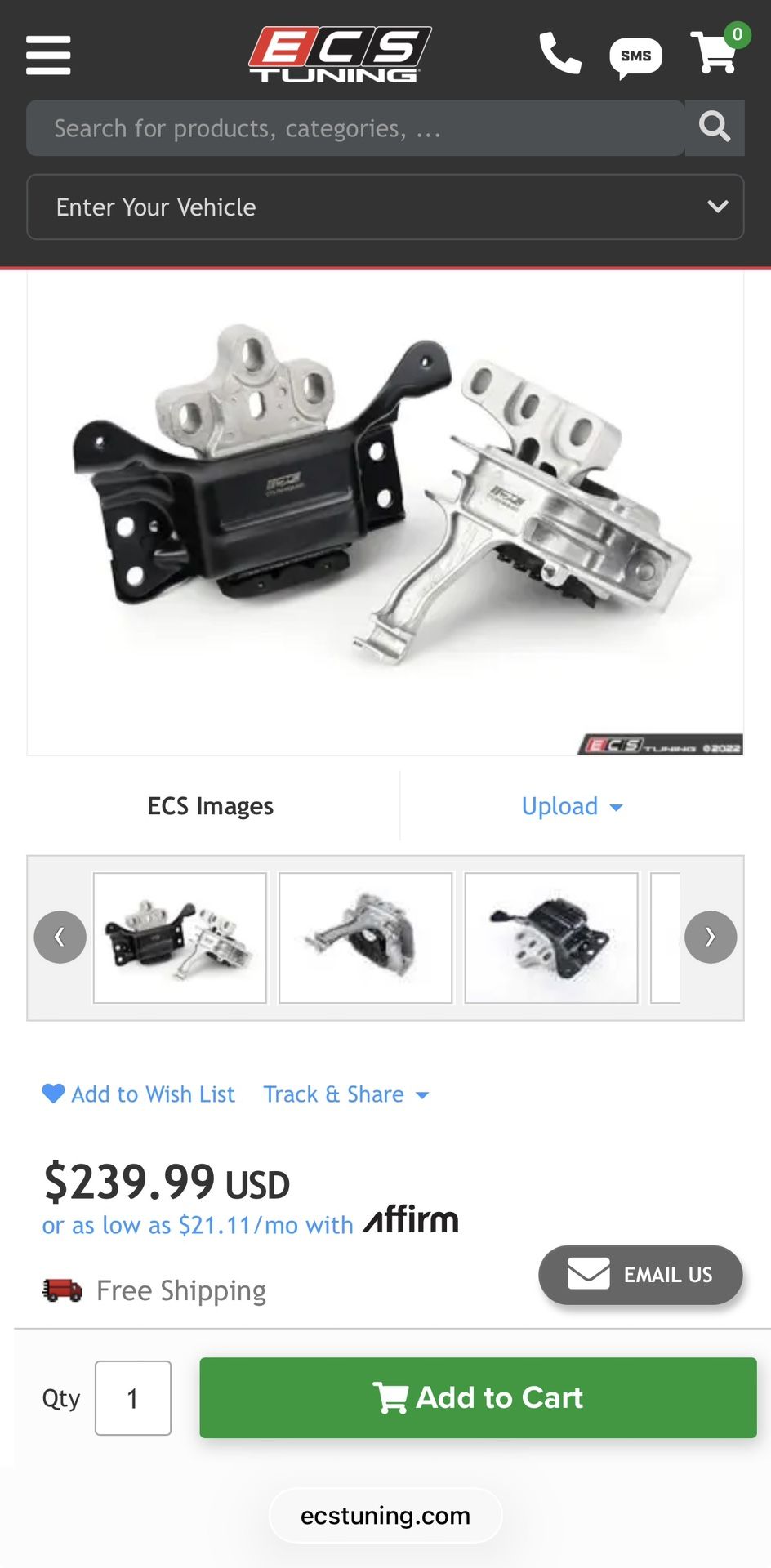 CTS Motor And Transmission MOUNTS MK7/7.5 Golf R /Gti
