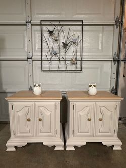 Vintage Wooden Nightstands