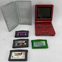Pokemon: Emerald Version Authentic Nintendo + Game Boy Advance SP Red + 3 Games