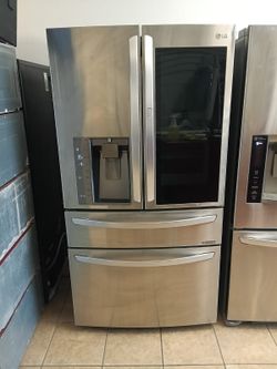 🍂REFRIGERATOR WINDOW EASY ACCESS LG 4 DOORS🍂 ✔️STAINLESS STEEL✔️ 🆓️FREE DELIVERY🆓️