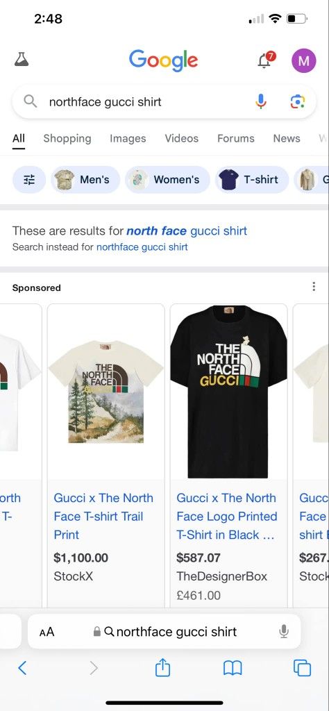 Gucci X The North Face Trail Print Tshirt Size L