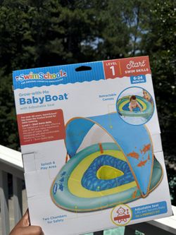 SwimSchool Baby Boat with Canopy 6-24 Months New