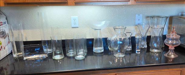 Glass vases lot