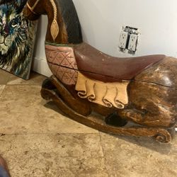 Solid wood, rocking horse