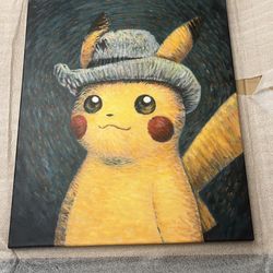 65x50 Van Gogh Pikachu painting