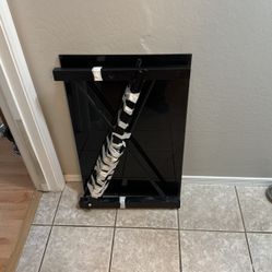 Black Tempered Top Desk