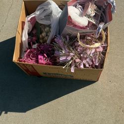 Pink Christmas Decorations Lot