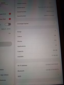 IPad mini 5th gen 64 gb