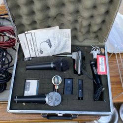 Realistic Desk Top Microphone With Other Microphones 