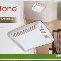 NuTone 80 CFM Bathroom Exhaust Fan With Light Ceiling Mounted Model HB80RL