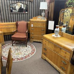 Antique Waterfall Bedroom Set