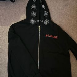 savage zip up hoodie 