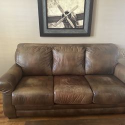 FREE Leather Sofa and Loveseat 