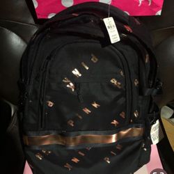 Black & Gold rose PINK Backpack 